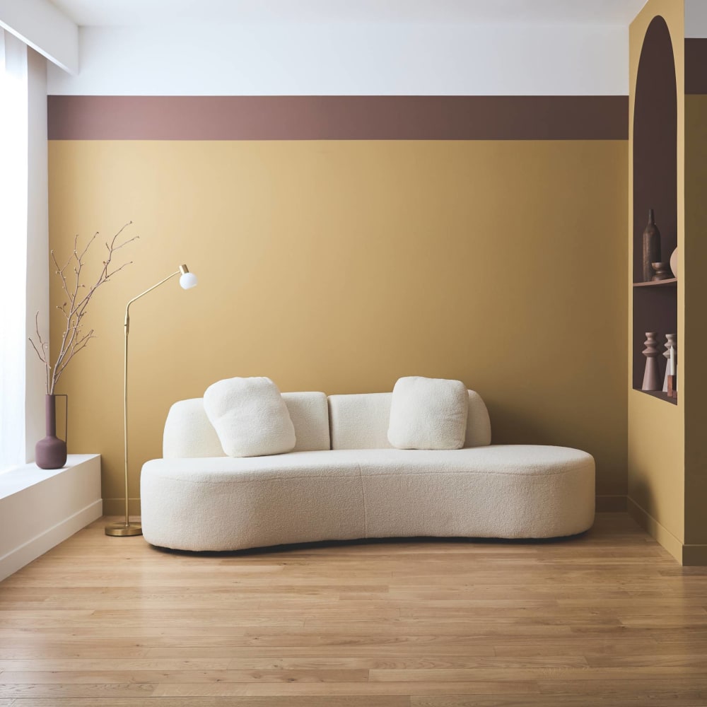 Canapé Virgule 3 Places Bouclette Beige Maisons du Monde