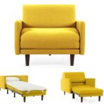 Fauteuil Lit Pacha 1 Place Jaune Modulable Maisons du Monde