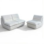 Pack Canapé Nuvia Living 3 Places Blanc Maisons du Monde