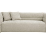 Canapé Joya 3 Places Velours Beige Miliboo