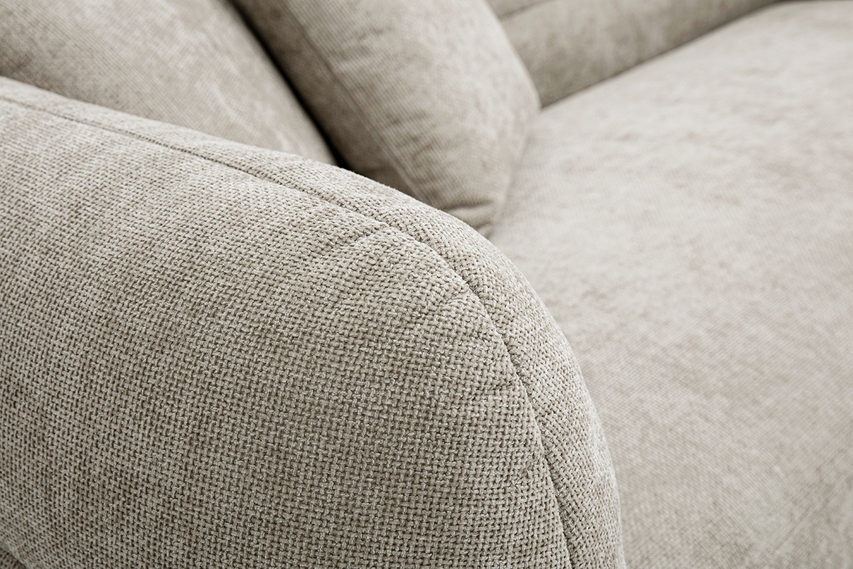 Canapé Joya 3 Places Velours Beige Miliboo