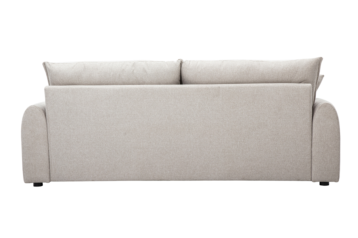 Canapé Pio 3 Places Velours Beige Miliboo