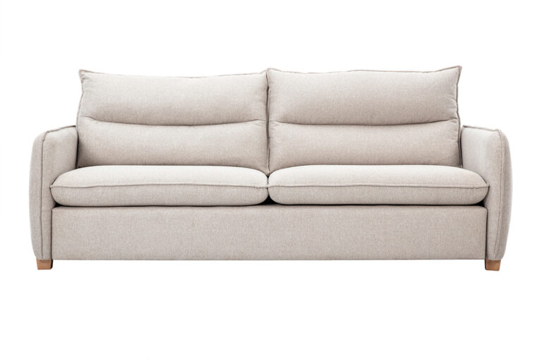 Canapé Renzo 3 Places Velours Beige Miliboo