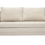 Canapé Mahaut Convertible 2 Places Velours Beige Miliboo