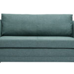 Canapé Leon Convertible 2 Places Tissu lisse Gris Miliboo