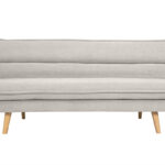 Canapé Bingo Convertible 3 Places Tissu texturé Beige Miliboo