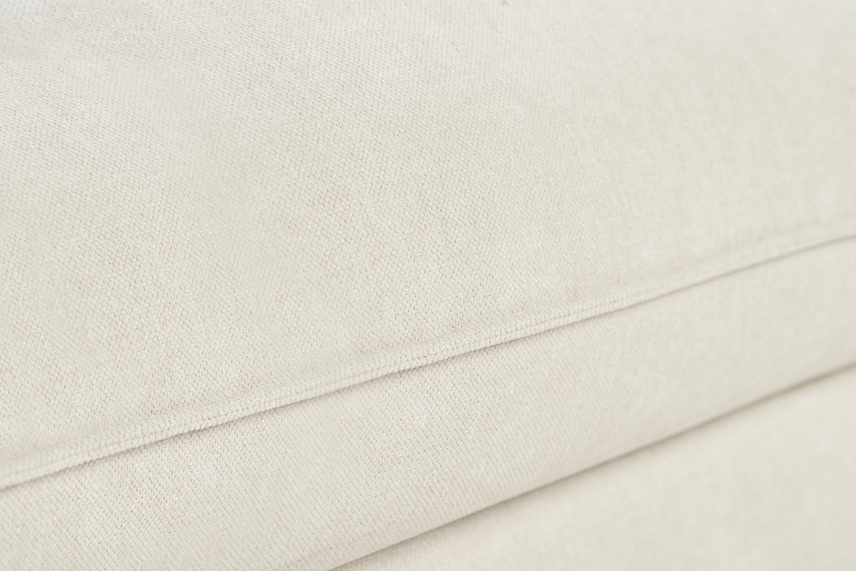 Canapé Armand Convertible 3 Places Velours Beige Miliboo