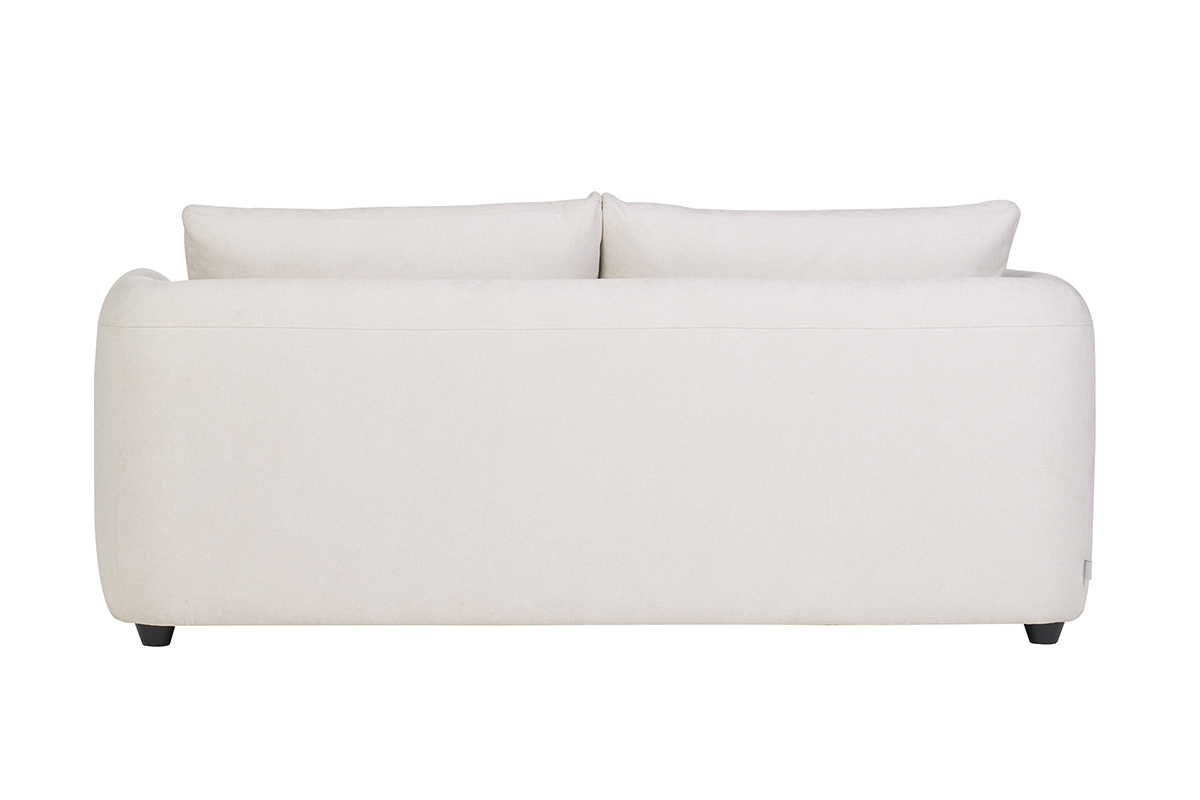 Canapé Harlo Convertible 3 Places Velours Beige Miliboo