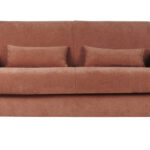 Canapé Letto Convertible 3 Places Velours Marron Miliboo