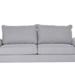 Canapé Gael Convertible 3 Places Tissu lisse Gris Miliboo