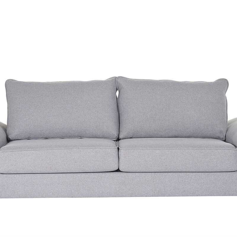 Canapé Gael Convertible 3 Places Tissu lisse Gris Miliboo
