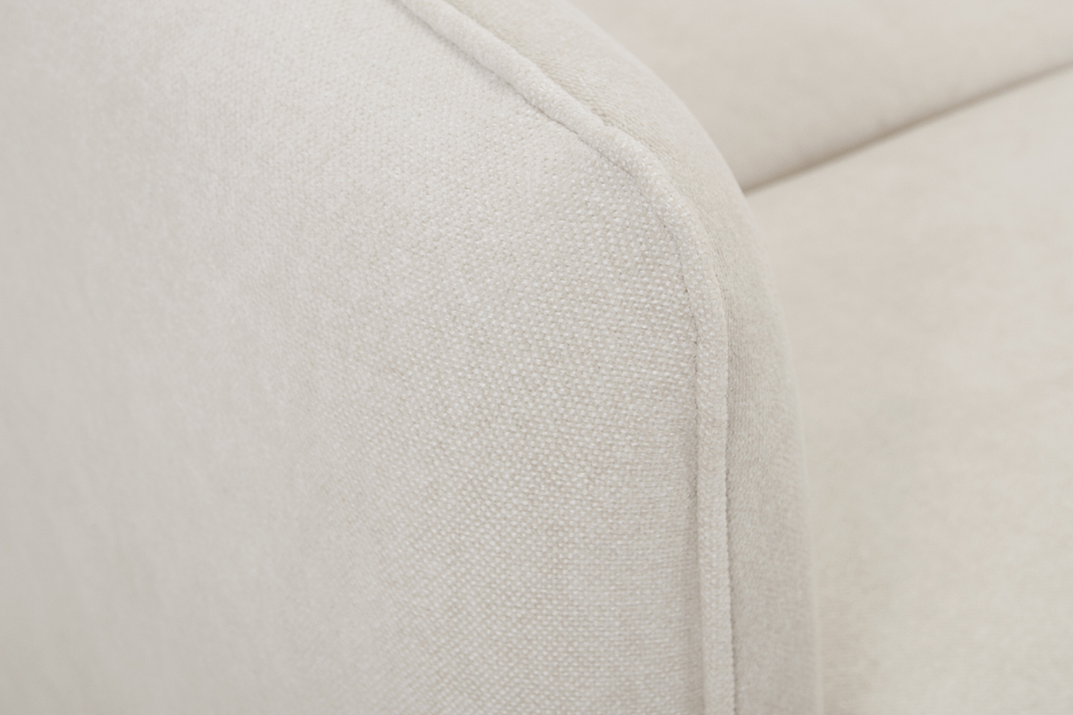 Canapé Romane d'Angle 4 Places Velours Beige Miliboo
