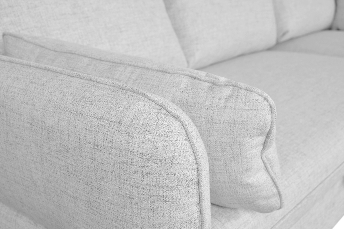 Canapé Driss d'Angle 4 Places Tissu lisse Gris Miliboo