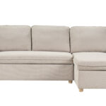 Canapé Orso d'Angle 3 Places Tissu texturé Beige Miliboo