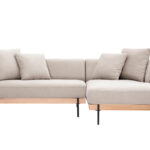 Canapé Ivar d'Angle 4 Places Tissu texturé Beige Miliboo