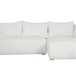 Canapé Panam d'Angle 4 Places Velours Beige Miliboo