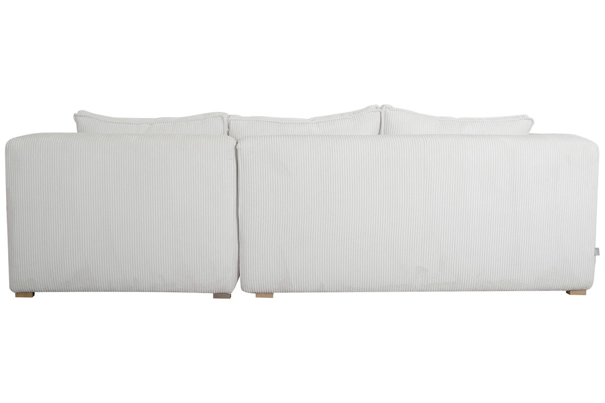 Canapé Panam d'Angle 4 Places Velours Beige Miliboo