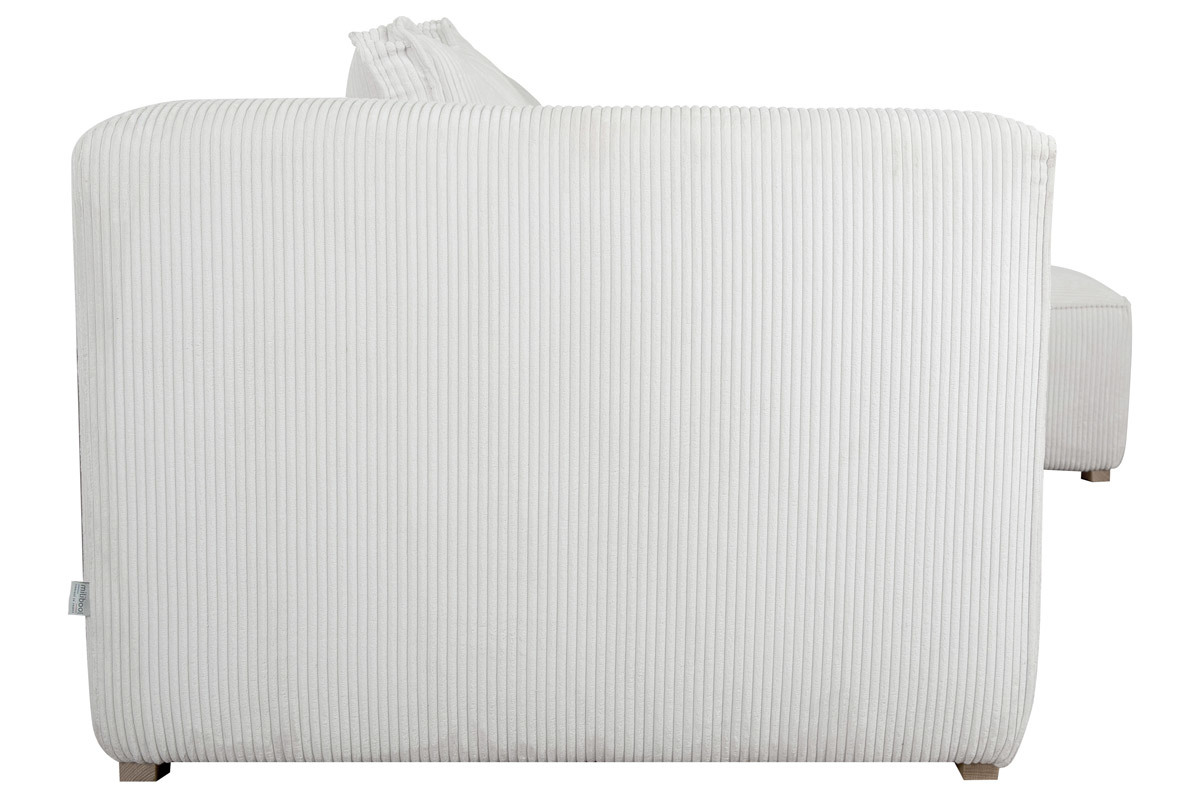 Canapé Panam d'Angle 4 Places Velours Beige Miliboo