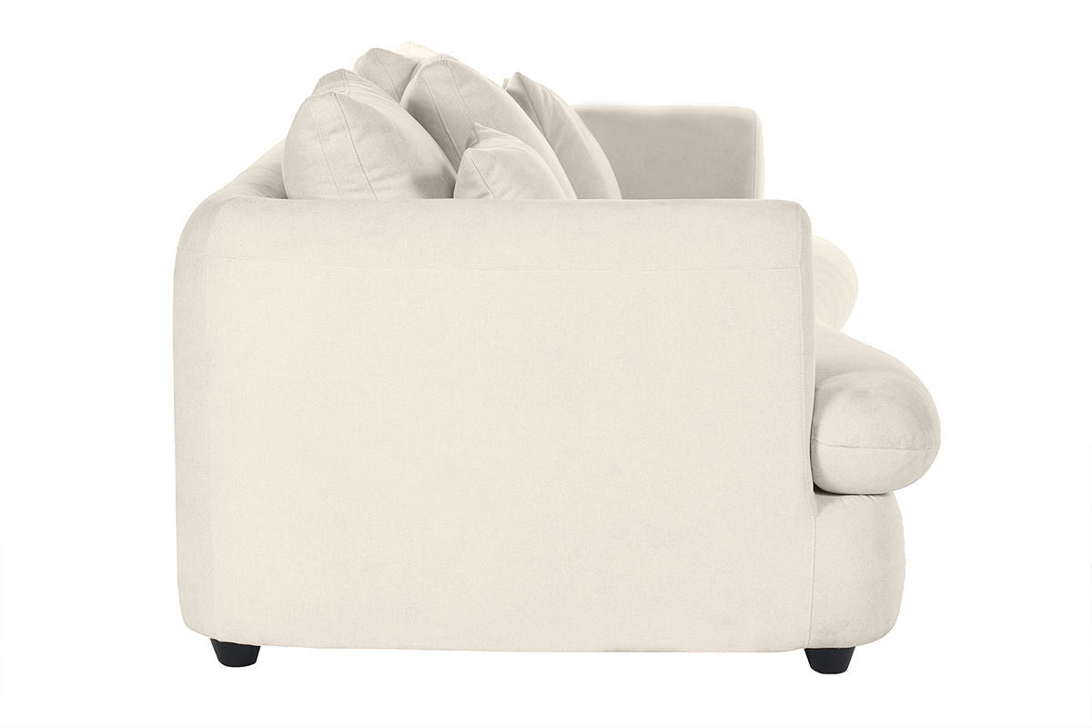 Canapé Sacha 4 Places Velours Beige Miliboo