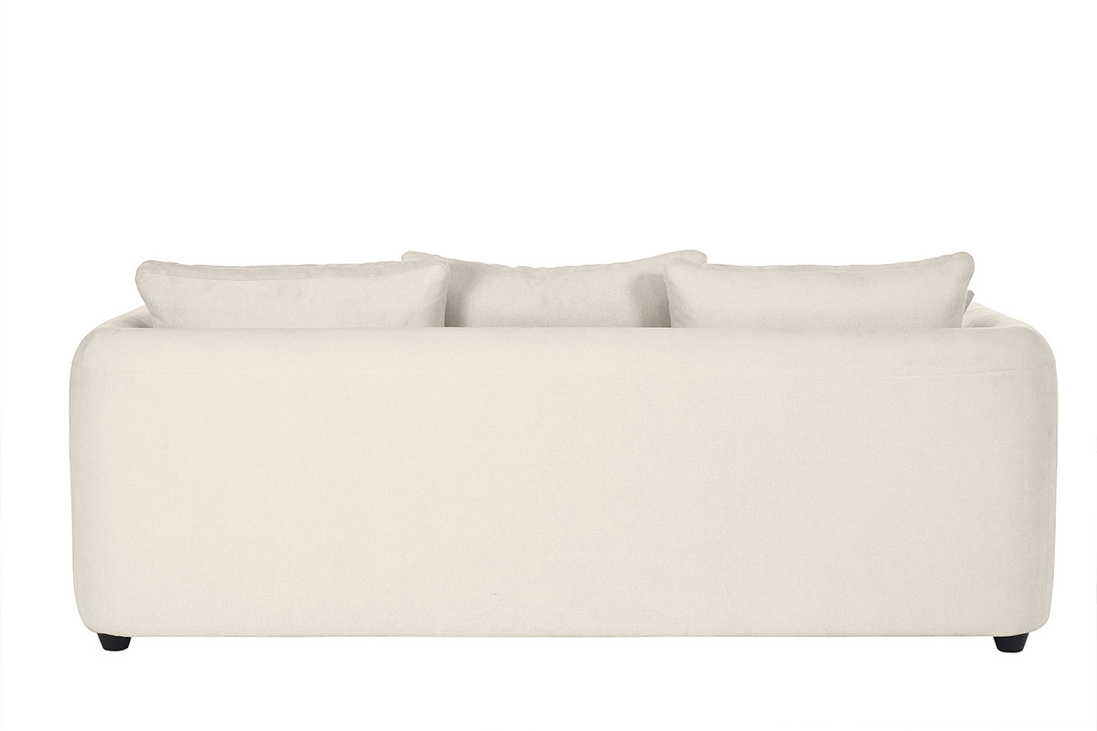 Canapé Sacha 4 Places Velours Beige Miliboo