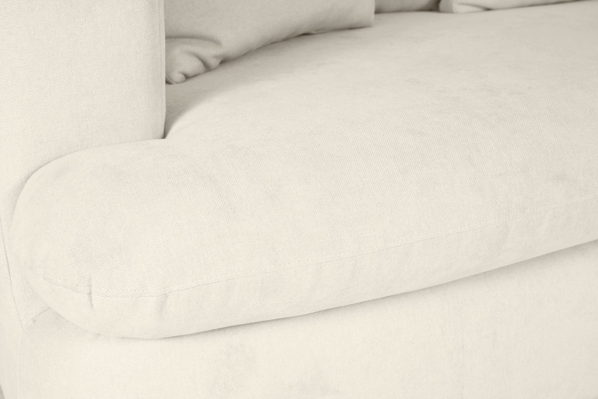 Canapé Sacha 4 Places Velours Beige Miliboo