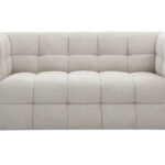 Canapé Corto 2 Places Velours Beige Miliboo