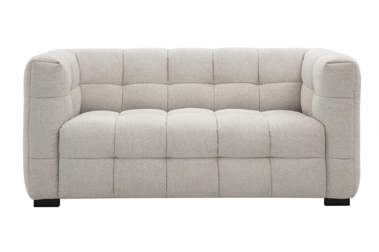 Canapé Corto 2 Places Velours Beige Miliboo