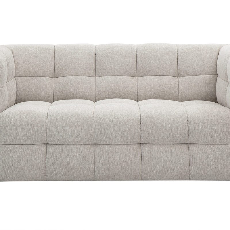 Canapé Corto 2 Places Velours Beige Miliboo