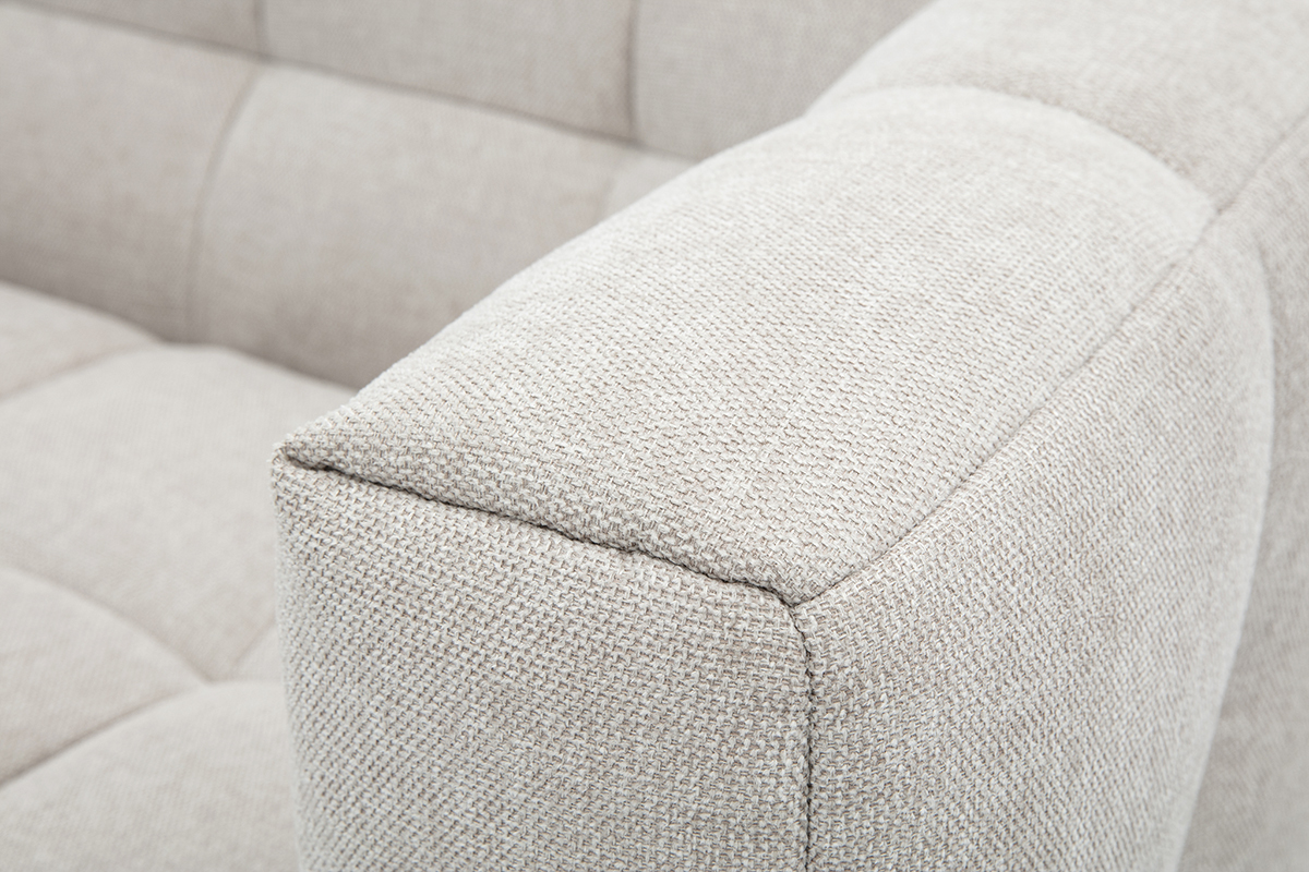 Canapé Corto 2 Places Velours Beige Miliboo