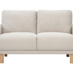 Canapé Bono 2 Places Velours Beige Miliboo