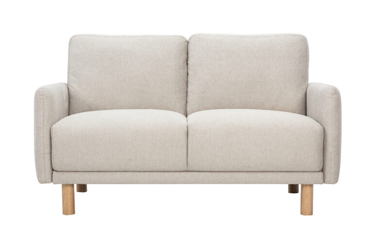 Canapé Bono 2 Places Velours Beige Miliboo
