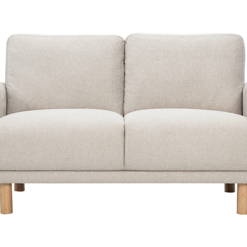 Canapé Bono 2 Places Velours Beige Miliboo