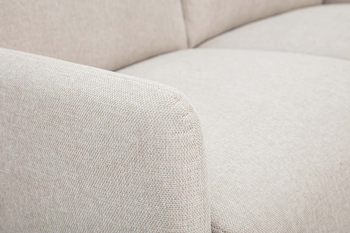 Canapé Bono 2 Places Velours Beige Miliboo