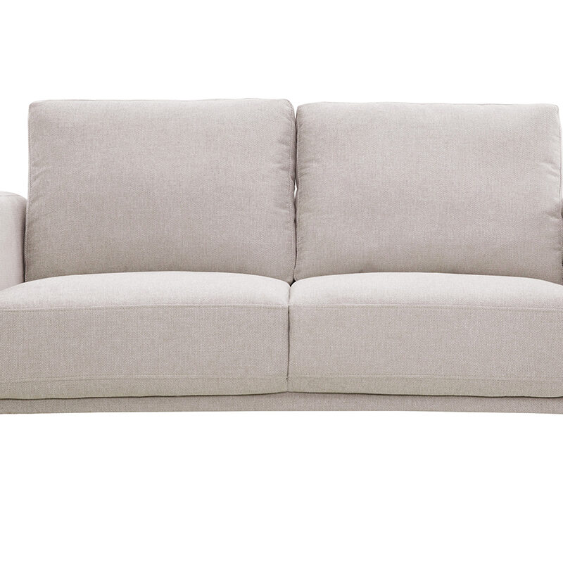 Canapé Mosco 2 Places Velours Beige Miliboo