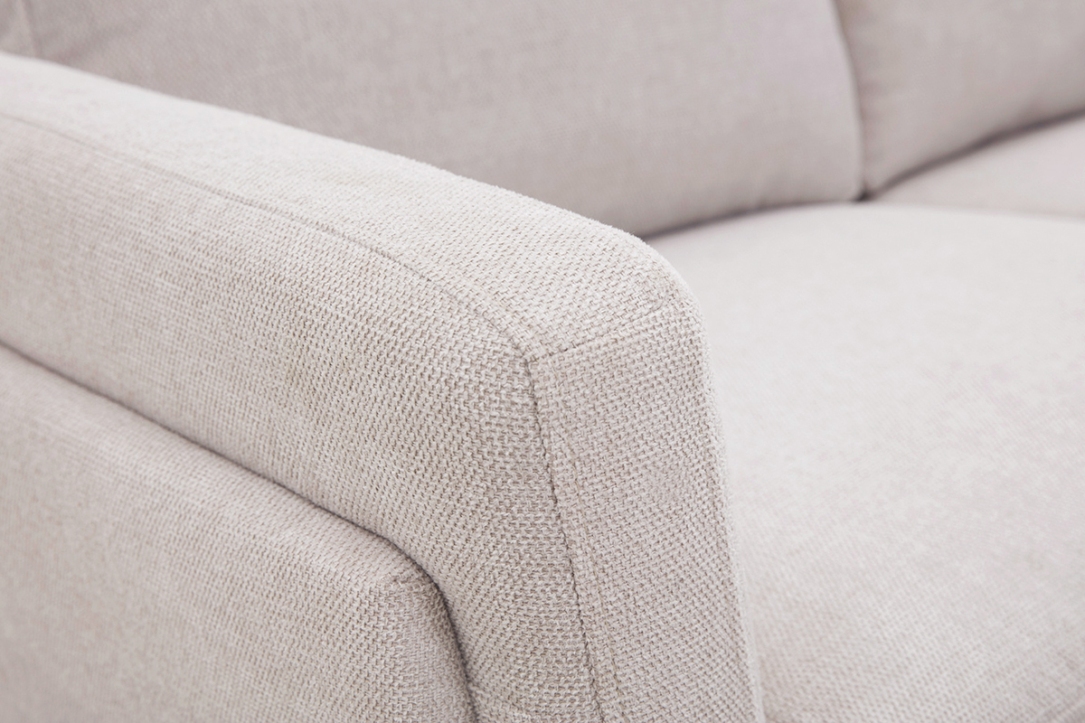 Canapé Mosco 2 Places Velours Beige Miliboo