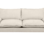 Canapé Dory 3 Places Velours Beige Miliboo