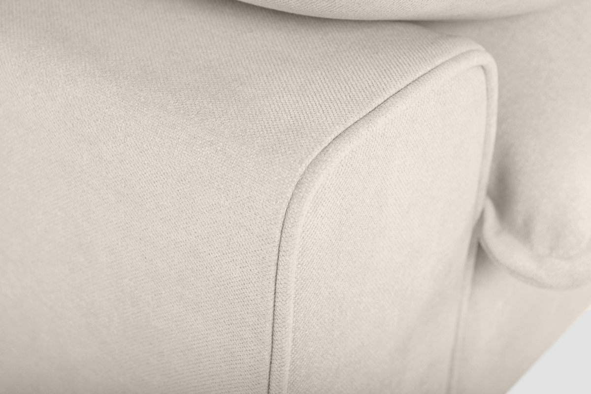 Canapé Dory 3 Places Velours Beige Miliboo