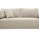 Canapé Pepper 3 Places Velours Beige Miliboo