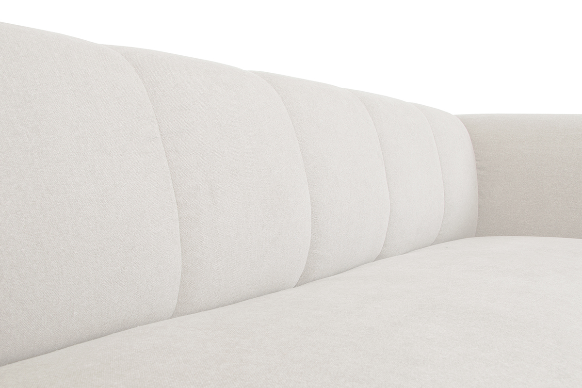 Canapé Oliveiro 4 Places Velours Beige Miliboo