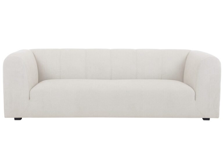 Canapé Oliveiro 4 Places Velours Beige Miliboo