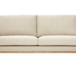 Canapé Hobart 3 Places Tissu lisse Beige Miliboo