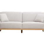 Canapé Freema 3 Places Velours Beige Miliboo