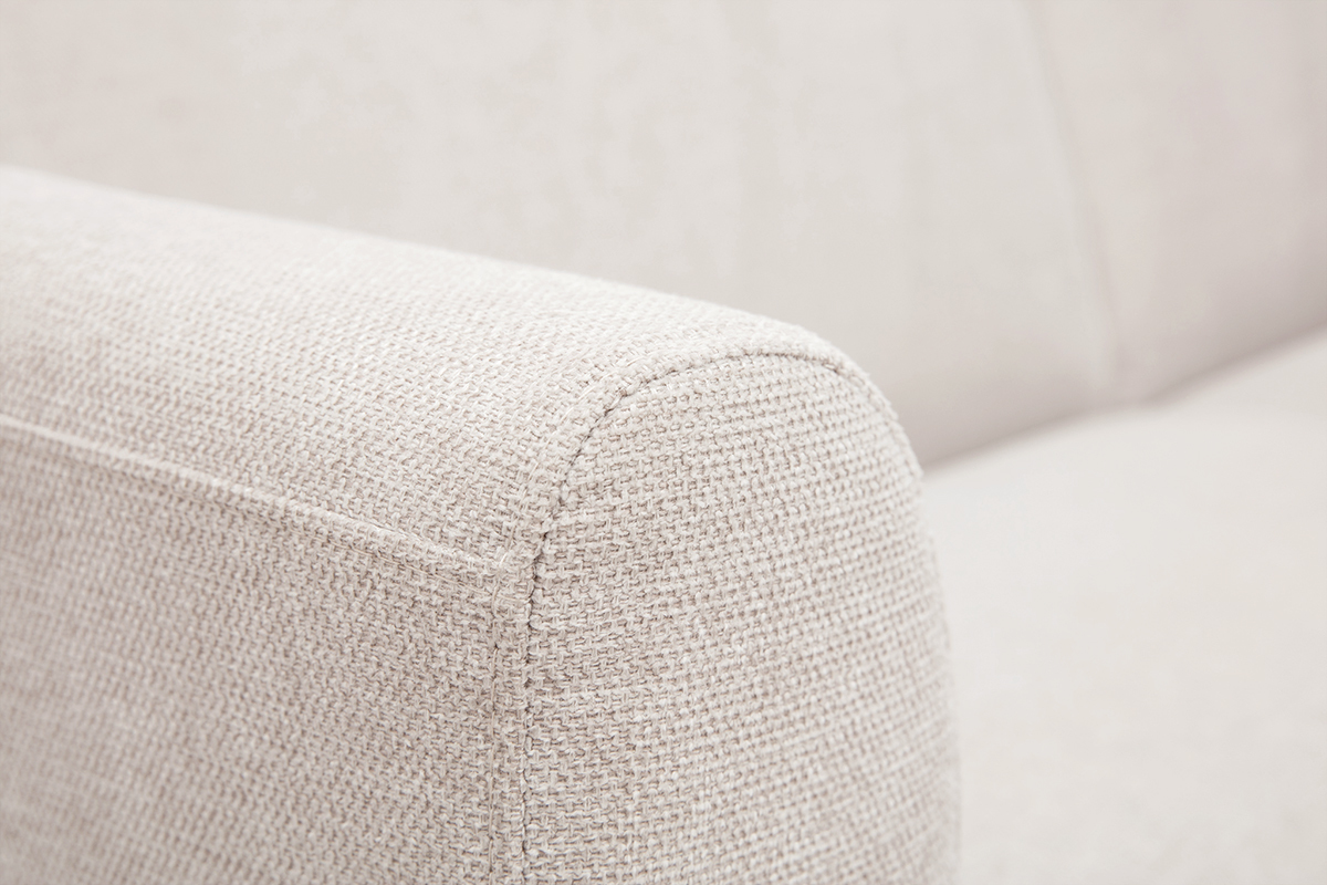 Canapé Sindro 4 Places Velours Beige Miliboo