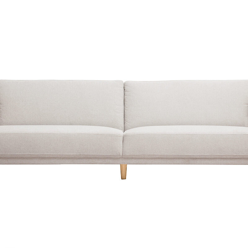 Canapé Sindro 4 Places Velours Beige Miliboo