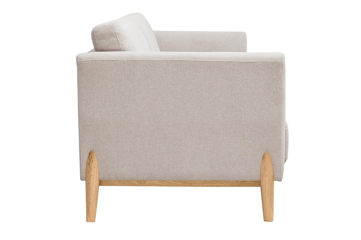 Canapé Sindro 4 Places Velours Beige Miliboo