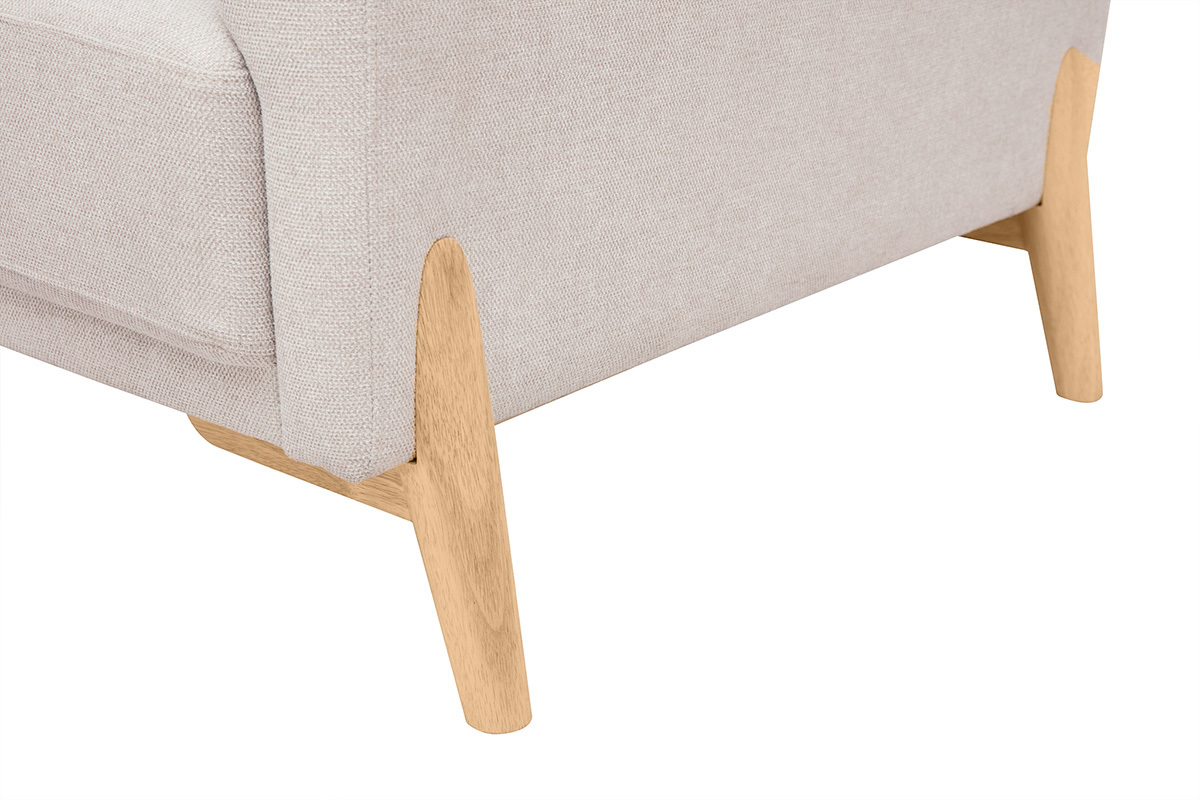 Canapé Sindro 4 Places Velours Beige Miliboo