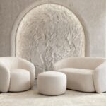 Canapé Aurelie 2 Places Tissu Chenille Beige Casanova Paris