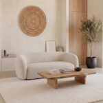 Canapé Bahia 2 Places Tissu Bouclette Beige Casanova Paris