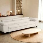 Canapé Convertible Charlie 3 Places Tissu Chiné Beige Casanova Paris