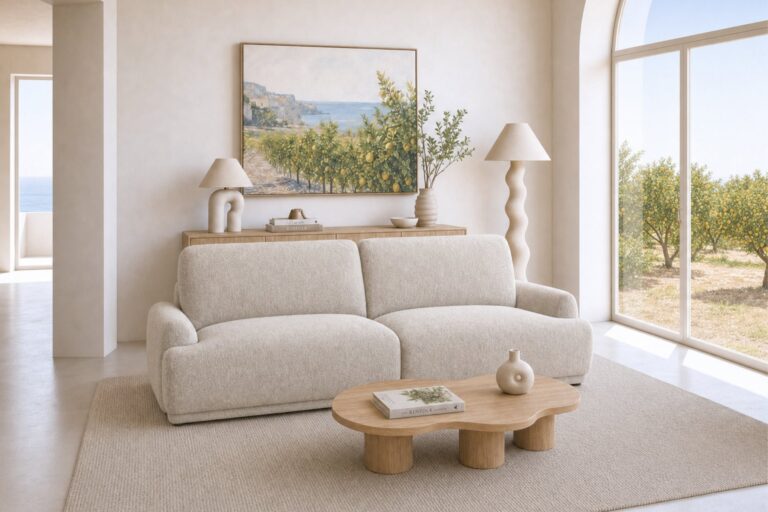 Canapé Convertible Claudia 3 Places Tissu Chenille Gris Clair Casanova Paris